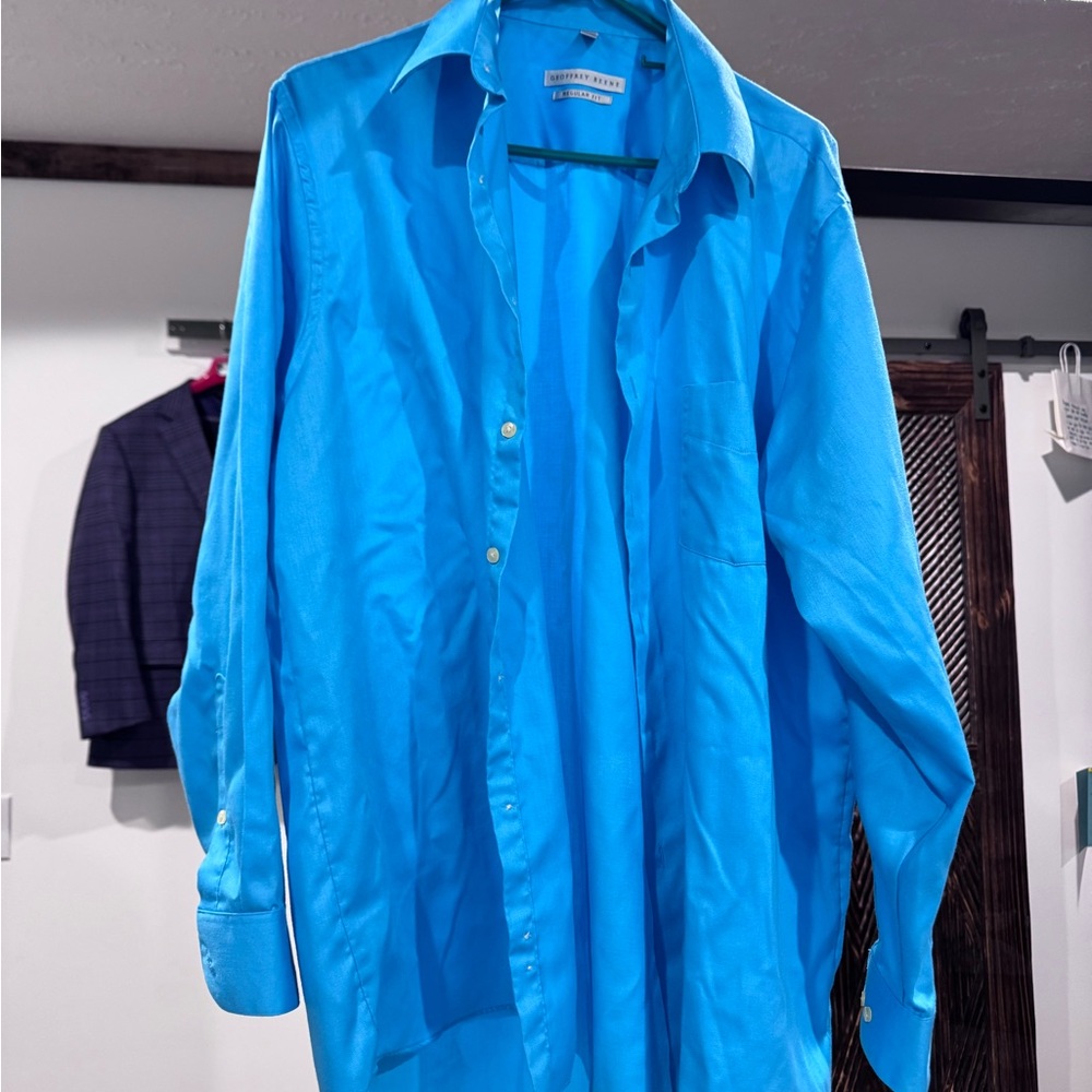 Geoffrey Beene Sky Blue Regular Fit Shirt